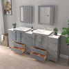 Bathroom Vanity with Ceramic Top and Mirror CVB24