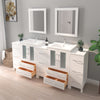 Bathroom Vanity with Ceramic Top and Mirror CVB24