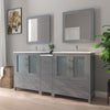 Bathroom Vanity with Basin Vanity Ceramic Top and Mirror CVB30