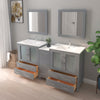 Bathroom Vanity with Basin Vanity Ceramic Top and Mirror CVB30