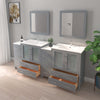 Bathroom Vanity with Basin Vanity Ceramic Top and Mirror CVB30