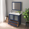 Bathroom Vanity with White Ceramic Top and Mirrors CVB36