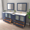 Bathroom Vanity with White Ceramic Top and Mirrors CVB36