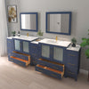 Bathroom Vanity with White Ceramic Top and Mirrors CVB36