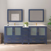 Bathroom Vanity with White Ceramic Top and Mirrors CVB36