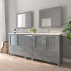 Bathroom Vanity with White Ceramic Top and Mirrors CVB36