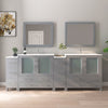 Bathroom Vanity with White Ceramic Top and Mirrors CVB36