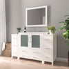 Bathroom Vanity with White Ceramic Top and Mirrors CVB36