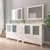 Bathroom Vanity with White Ceramic Top and Mirrors CVB36