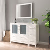 Bathroom Vanity with White Ceramic Top and Mirrors CVB36