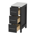 Bath Vanity Side Cabinet with Engineered Marble Top CVC12