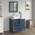 Bathroom Vanity with Basin Engineered Marble Top and Mirror CVC24