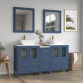 Bathroom Vanity with Basin Engineered Marble Top and Mirror CVC24
