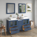 Bathroom Vanity with Basin Engineered Marble Top and Mirror CVC24