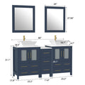 Bathroom Vanity with Basin Engineered Marble Top and Mirror CVC24
