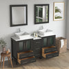 Bathroom Vanity with Basin Engineered Marble Top and Mirror CVC24