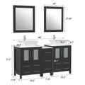 Bathroom Vanity with Basin Engineered Marble Top and Mirror CVC24
