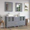 Bathroom Vanity with Basin Engineered Marble Top and Mirror CVC24