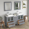 Bathroom Vanity with Basin Engineered Marble Top and Mirror CVC24