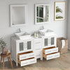 Bathroom Vanity with Basin Engineered Marble Top and Mirror CVC24