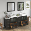 Bathroom Vanity with Basin Engineered Marble Top and Mirror CVC24