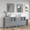 Bathroom Vanity with Basin Engineered Marble Top and Mirror CVC24