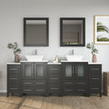Bathroom Vanity with Basin Engineered Marble Top and Mirror CVC24