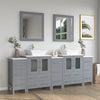 Bathroom Vanity with Basin Engineered Marble Top and Mirror CVC24