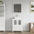 Bathroom Vanity with Basin Engineered Marble Top and Mirror CVC24