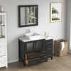 Bathroom Vanity with White Engineered Marble Top and Mirrors CVC30