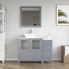 Bathroom Vanity with White Engineered Marble Top and Mirrors CVC30