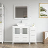 Bathroom Vanity with White Engineered Marble Top and Mirrors CVC30