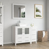 Bathroom Vanity with White Engineered Marble Top and Mirrors CVC30