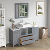 Bathroom Vanity with White Engineered Marble Top and Mirrors CVC30