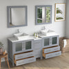 Bathroom Vanity with White Engineered Marble Top and Mirrors CVC30