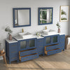 Bathroom Vanity with White Engineered Marble Top and Mirrors CVC30