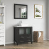 Bathroom Vanity with White Engineered Marble Top and Mirrors CVC30