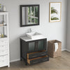 Bathroom Vanity with White Engineered Marble Top and Mirrors CVC30