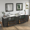 Bathroom Vanity with White Engineered Marble Top and Mirrors CVC30