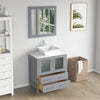 Bathroom Vanity with White Engineered Marble Top and Mirrors CVC30