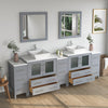 Bathroom Vanity with White Engineered Marble Top and Mirrors CVC30