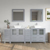 Bathroom Vanity with White Engineered Marble Top and Mirrors CVC30