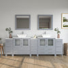 Bathroom Vanity with White Engineered Marble Top and Mirrors CVC30