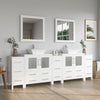 Bathroom Vanity with White Engineered Marble Top and Mirrors CVC30