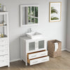 Bathroom Vanity with White Engineered Marble Top and Mirrors CVC30