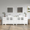 Bathroom Vanity with White Engineered Marble Top and Mirrors CVC30