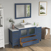 Bathroom Vanity with White Engineered Marble Top and Mirror CVC36