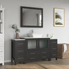 Bathroom Vanity with White Engineered Marble Top and Mirror CVC36