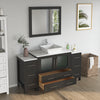 Bathroom Vanity with White Engineered Marble Top and Mirror CVC36