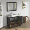 Bathroom Vanity with White Engineered Marble Top and Mirror CVC36